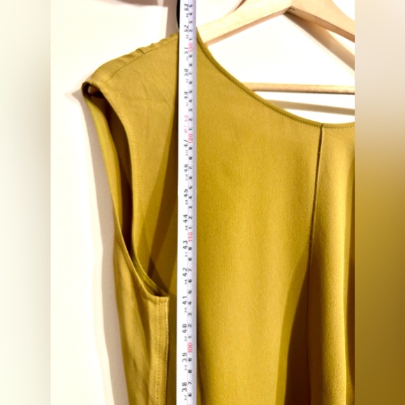 ARKET Crêpe Knot Dress - Mustard yellow Size large midi - Picture 8 of 14